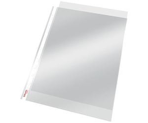 Esselte Quality, Pochettes Plastique Perforées A4, Matière Lisse Transparente, Ouverture sur le haut, Polypropylène 55 Microns, Lot de 100, 56066