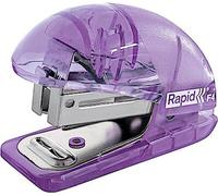 Esselte Rapid Mini-agrafeuse, chargement par le haut, capacité 10 feuilles, ôte-agrafes intégré, pour l'organisation du bureau, agrafes incluses, série Colour'Breeze, lavande, 5001532