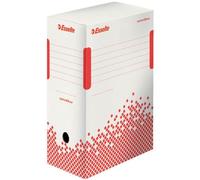 Esselte Speedbox, boîte d'archives, 15 cm, rouge et blanc