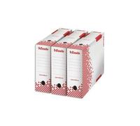 Esselte Speedbox Lot De 25 Boites Archives Dos Automatiques 80 Mm Blanc