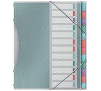 Esselte – Trieur 12 compartiments A4 Colour'Breeze, pochettes transparentes multicolore 626256
