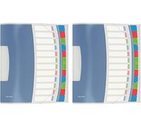 Esselte Trieur À 12 Compartiments Pour Documents A4, Pochettes En Plastique Transparent, Maison / Bureau, Motif Texturé, Gamme Colour'breeze, Multicolore, 626256