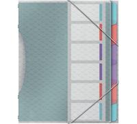 Esselte Trieur À 12 Compartiments Pour Documents A4, Pochettes En Plastique Transparent, Maison / Bureau, Motif Texturé, Gamme Colour'breeze, Multicolore, 626256