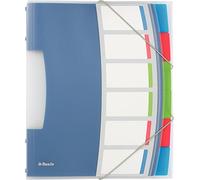 Esselte Trieur À 12 Compartiments Pour Documents A4, Pochettes En Plastique Transparent, Maison / Bureau, Motif Texturé, Gamme Colour'breeze, Multicolore, 626256