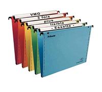 Esselte VGM VisioPlus - Dossiers Suspendus A4 Verticaux, Capacité 200 Feuilles, Fond 15 mm, Entraxe 330 mm, Porte-Étiquette XL Intégré, Lot de 25, Coloris Assortis, 21040