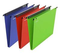 Esselte VGM VisioPlus PP - Dossiers Suspendus A4 Verticaux, Capacité 200 Feuilles, Fond 15 mm, Entraxe 330 mm, Porte-Étiquette XL Intégré, Lot de 10, Coloris Assortis, 58157