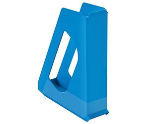 Esselte VIVIDA 628218 Lot de 10 porte-revues Format A4 Idéal pour dépliants, brochures, documents, dossiers et agrafeuses en plastique solide Bleu