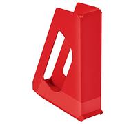 Esselte VIVIDA - Porte-Revues A4 en Plastique Robuste, Rangement pour Catalogues, Magazines et Dossiers, Rouge, 628217 (Lot de 2)