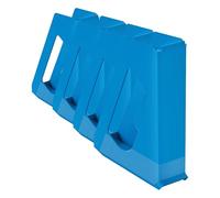 Esselte VIVIDA - Porte-Revues A4 en Plastique Robuste, Rangement pour Catalogues, Magazines et Dossiers, Bleu, 628218 (Lot de 4)