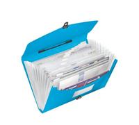 Esselte Vivida Valisette à soufflet en polypropylène 12 onglets A4 350 feuilles Bleu