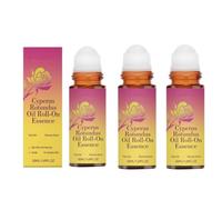 Essence apaisante post-épilation au *Cyperus rotundus*（3Pack） | Huile hydratante au jojoba en roll-on (extrait végétal pour apaiser les peaux sensibles), 50 ml