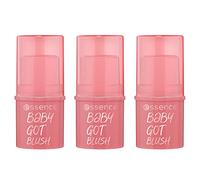 essence baby got blush, blush, 30, rose, naturel, éclatant de fraîcheur, vegan, sans particules microplastiques, lot de 3 (3 x 5,5 g)