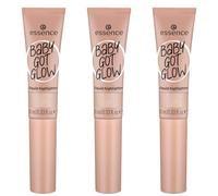 essence Baby Got Glow Highlighter N° 10 Liquide, doré, définitif, résultat express, facile à enlever, brillant, végétalien, sans huile, sans paraben, sans particules de microplastique, 3 paquet