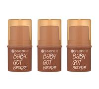 essence Baby got Lot de 3 bâtons bronzants en bronze, 40, marron, naturel, frais éclatant, sans conservateurs, sans parabènes, sans particules microplastiques, lot de 3 (3 x 5,5 g)