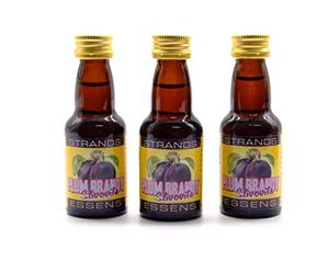 Essence Brandy à la Prune Slivovits - 3x25ml Extrait Sans Alcool | Arôme pour Vodka, Alcools & Cocktails