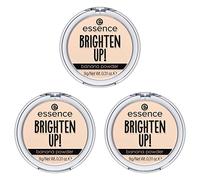 essence BRIGHTEN UP! banana powder, 20, jaune, matifiant, pour peaux mixtes, vegan, sans huile, sans parfum, sans alcool, lot de 3 (3x9g)