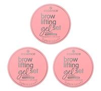 Essence brow Lot de 3 gels lifting pour sourcils, transparent, durable, définissant, fixant, translucide, végétalien, sans particules de microplastiques, sans nanoparticules, sans parfum, 3 x 12 g