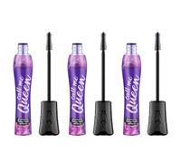 Essence Call Me Queen Lot de 3 mascaras à effet dramatique pour cils noirs végétaliens et tonifiants 3 x 11,5 ml