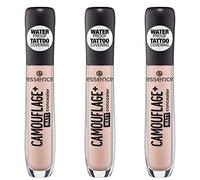 essence CAMOUFLAGE+ Lot de 3 correcteurs mats de tatouage n° 10, rose clair, nude, matifiant, sans huile, imperméables, sans alcool, 3 x 5 ml