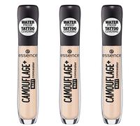 essence CAMOUFLAGE+ Lot de 3 correcteurs mats de tatouage n° 23, sable chaud, nude, matifiant, sans huile, imperméables, sans alcool, 3 x 5 ml