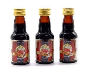 Essence Cherry Brandy 3x25ml - Arôme Sans Alcool | Extrait pour Vodka, Cocktails, Liqueurs | Pour 2,25L