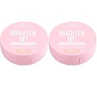 Essence Cosmetics Brighten Up! Cushion Foundation Fond de Teint, Longue Durée, Éclaircissant, Naturel (12g) (Lot de 2)
