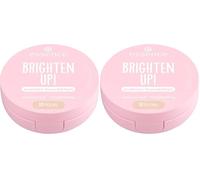 Essence Cosmetics Brighten Up! Cushion Foundation Fond de Teint, Longue Durée, Éclaircissant, Naturel (12g) (Lot de 2)