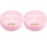 Essence Cosmetics Brighten Up! Cushion Foundation Fond de Teint, Longue Durée, Éclaircissant, Naturel (12g) (Lot de 2)