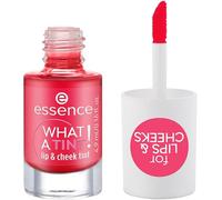 essence WHAT A TINT! blush liquide et brillant à lèvres teinte 02 Coral Sunset 4.9 ml