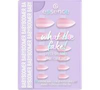 Essence Cosmetics Kit de Manucure What The Fake! Press-On Nails, Longue Durée, Fixant, Séchage Rapide, Naturel, Intense (28Pcs)