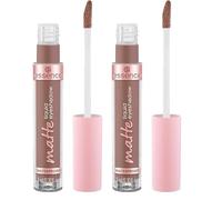 Essence Cosmetics Matte Liquid Eyeshadow Fard à Paupières Liquide, Longue Durée, Couvrant, Séchage Rapide, Naturel, Intense en Couleurs 3 ml (Lot de 2)