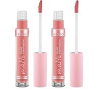 Essence Cosmetics Matte Liquid Eyeshadow Fard à Paupières Liquide, Longue Durée, Couvrant, Séchage Rapide, Naturel, Intense en Couleurs 3 ml (Lot de 2)