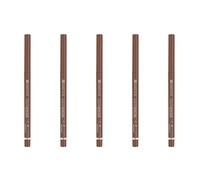 Essence Micro précis eyebrow pencil, n ° 02, marron, durable, définitif, naturel, végétalien, imperméable, sans particules de microplastique, sans parfum, lot de 5 (5 x 0,05 g)