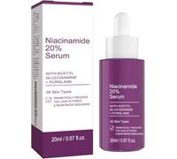 Essence de nicotinamide, Sérum soin éclaircissant, anti-rides et anti-taches, Réducteur de pores et Unification du teint, Stimulateur d'élasticité