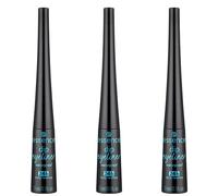 essence dip Lot de 3 eyeliner waterproof longue durée 24 h, noirs, longue durée, définissant, hautement pigmentés, végétaliens, imperméables, sans particules de microplastique, sans parfum (3 x 3 ml)