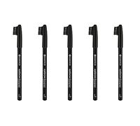 essence eyebrow DESIGNER, crayon pour les yeux, crayon à sourcils, 01 noir, noir, définissant, sans nanoparticules, lot de 5 (5 x 1 g)