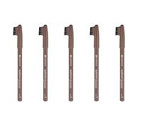 essence eyebrow DESIGNER, crayon pour les yeux, crayon à sourcils, 04 blond, brun, définissant, sans nanoparticules, lot de 5 (5 x 1 g)