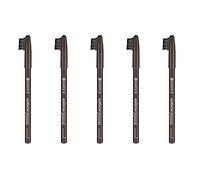 essence eyebrow DESIGNER, crayon pour les yeux, crayon à sourcils, 11 deep brown, brun, définissant, sans particules microplastiques, sans nanoparticules, lot de 5 (5 x 1 g)