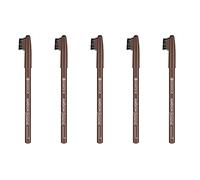 essence eyebrow DESIGNER, crayon pour les yeux, crayon à sourcils, 12 hazelnut brown, brun, définissant, naturel, sans nanoparticules, lot de 5 (5 x 1 g)