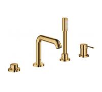 GROHE Essence - Robinetterie 4 trous baignoire pour montage sur bord de baignoire avec 2 sorties cool sunrise