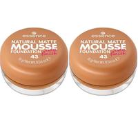 Essence - Fond de Teint Mousse Natural Matte Mousse - 43 (Lot de 2)