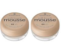 Essence - Fond de Teint Mousse Soft Touch Mousse Make-up - 01 Matt Sand (Lot de 2)