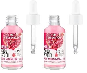 Essence HELLO, GOOD STUFF! PORE MINIMIZING Sérum, Soin intensif, concentré, rose, lissant, hydratant, raffinage poreux, naturel, végétalien, sans alcool (30 ml) (Lot de 2)