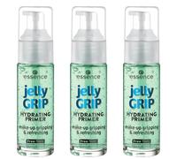 Essence Jelly Grip Lot de 3 apprêts hydratants et lissants naturels pour peaux sèches, végétaliens, sans paraben, sans nanoparticules, sans gluten, 3 x 29 ml
