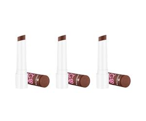 essence JUICY BOMB glossy butter balm, baume à lèvres, 05, brun, naturel, brillant, éclatant de fraîcheur, vegan, lot de 3 (3 x 2,5 g)