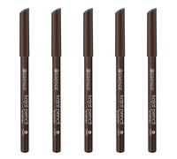 essence kajal Lot de 5 crayons kajal N° 08 Teddy marron, définitif, durable, végétalien, sans particules microplastiques, sans nanoparticules (5 x 1 g)