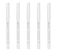 essence kajal N°04 White Lot de 5 crayons définissants, longue durée, végétaliens, sans particules de microplastique, sans nanoparticules (5 x 1 g)