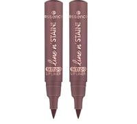essence line n' STAIN! TATTOO LIP LINER crayon à lèvres, longue durée, mettant en valeur l'oeil, effet colorant, intense en couleurs (2.5ml) (Lot de 2)