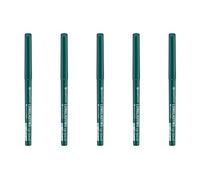 essence Lot de 5 crayons pour les yeux long-lasing, khôl n° 12 i have a green, vert, définissant, durable, végétalien, imperméable, sans particules de microplastiques (5 x 0,28 g)