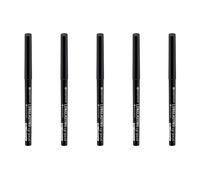 essence Lot de 5 crayons pour les yeux Long-LASTING N° 01 - Noir - Longue durée - Définisseur - Végétalien - Imperméables - Sans particules de microplastiques - Sans nanoparticules - 5 x 0,28 g